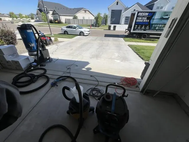 Resin4U: prep equipment staged on the driveway
